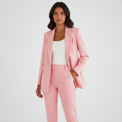 Elegante blazer & pantalon damespak met moderne pasvorm