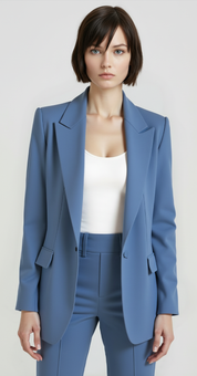 Elegante blazer & pantalon damespak met moderne pasvorm