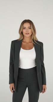 Elegante blazer & pantalon damespak met moderne pasvorm