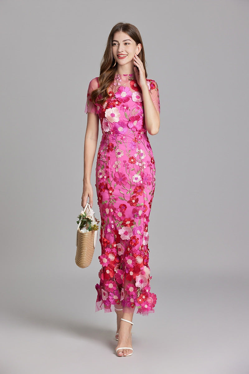 Elegante bloemen maxi jurk – Geerke