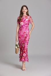 Elegante bloemen maxi jurk – Geerke