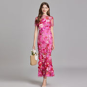 Elegante bloemen maxi jurk – Geerke