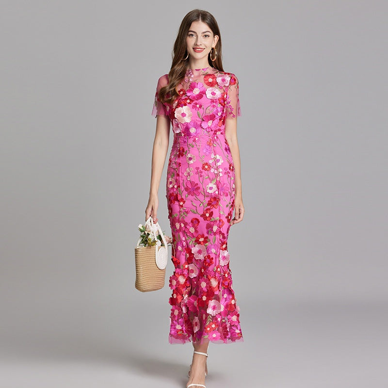 Elegante bloemen maxi jurk – Geerke