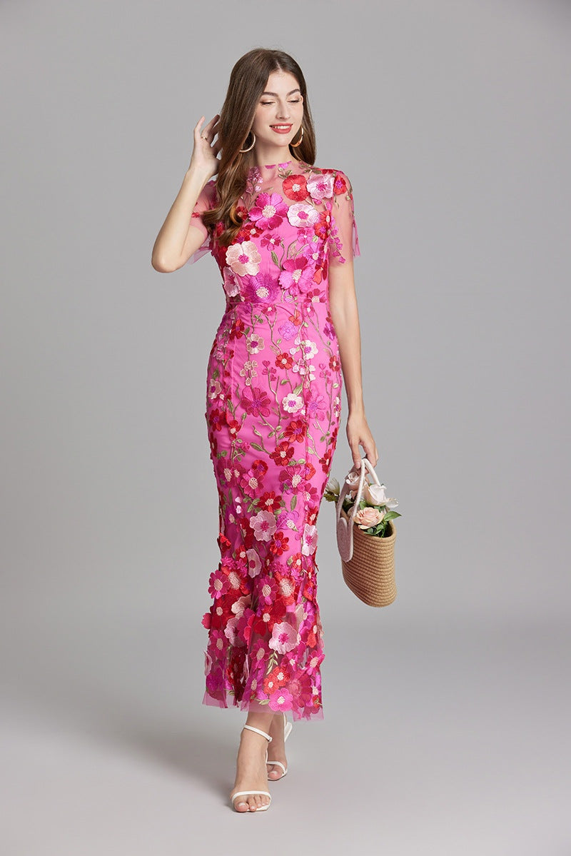 Elegante bloemen maxi jurk – Geerke