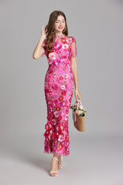 Elegante bloemen maxi jurk – Geerke