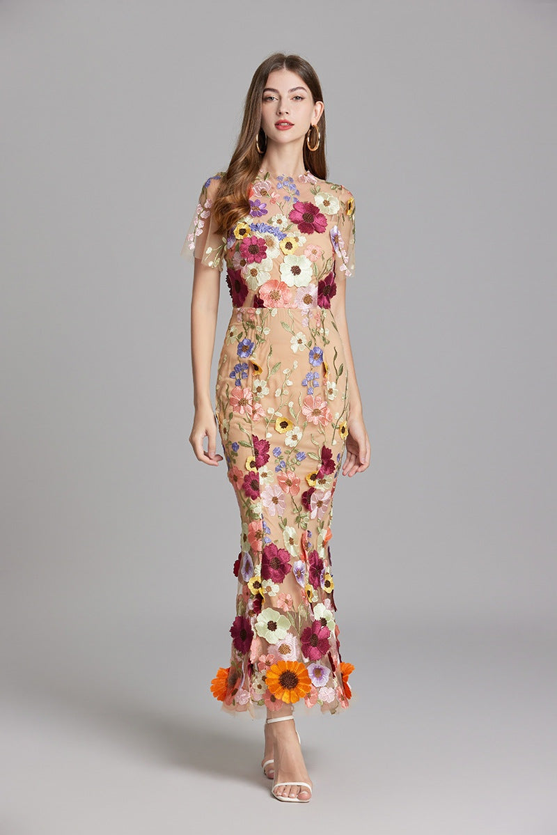 Elegante bloemen maxi jurk – Geerke
