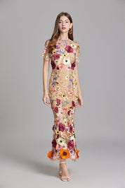 Elegante bloemen maxi jurk – Geerke