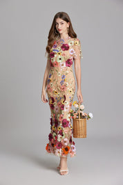 Elegante bloemen maxi jurk – Geerke