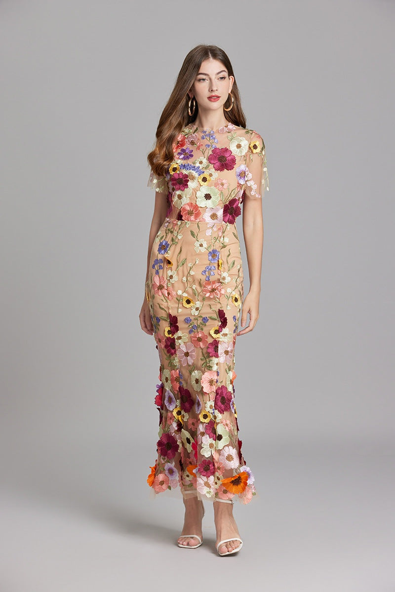 Elegante bloemen maxi jurk – Geerke