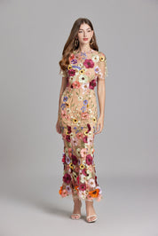 Elegante bloemen maxi jurk – Geerke