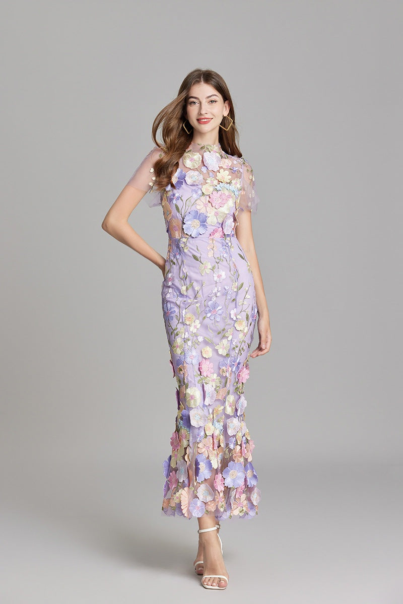 Elegante bloemen maxi jurk – Geerke