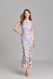Elegante bloemen maxi jurk – Geerke