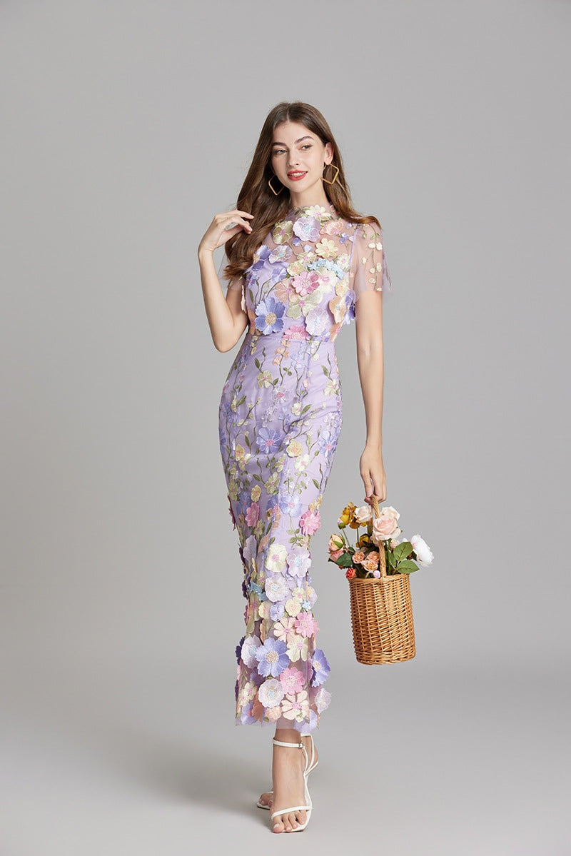 Elegante bloemen maxi jurk – Geerke