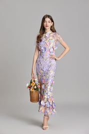 Elegante bloemen maxi jurk – Geerke