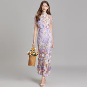 Elegante bloemen maxi jurk – Geerke
