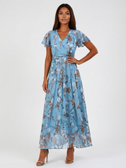 Elegante bloemenprint maxi jurk - Céleste