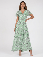 Elegante bloemenprint maxi jurk - Céleste