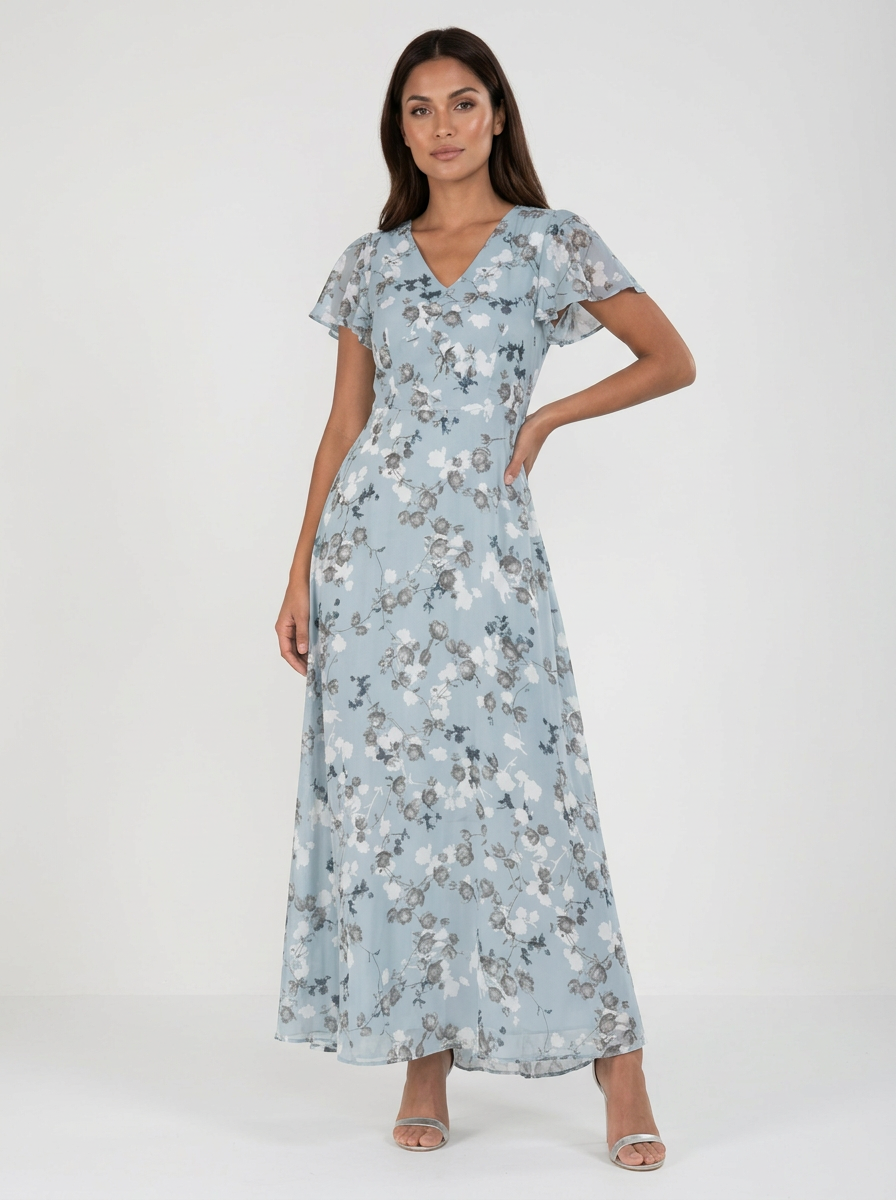 Elegante bloemenprint maxi jurk - Céleste