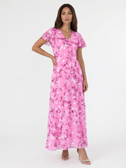 Elegante bloemenprint maxi jurk - Céleste
