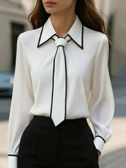 Elegante blouse met strikdetail – Camille