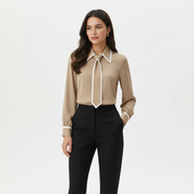 Elegante blouse met strikdetail – Camille