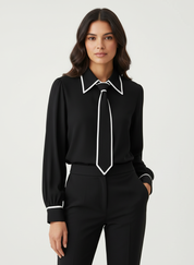 Elegante blouse met strikdetail – Camille