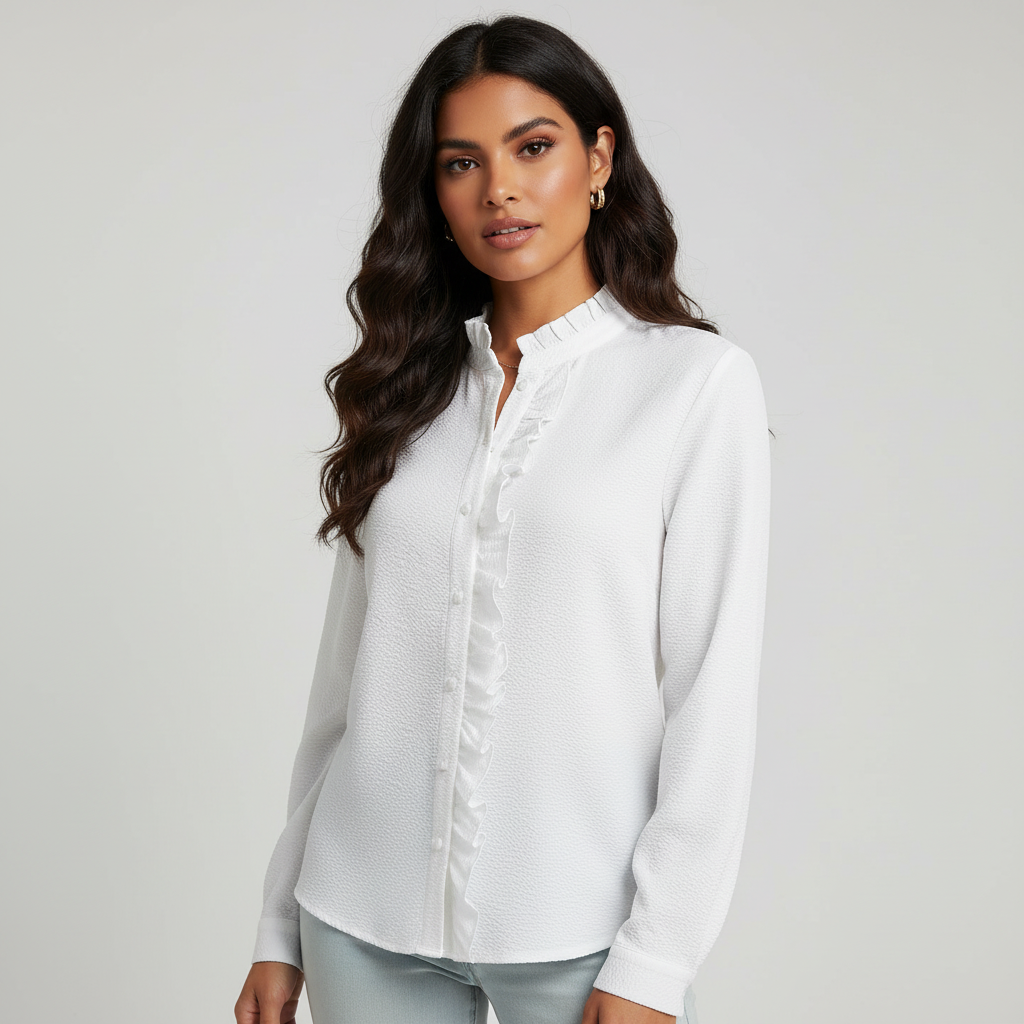 Elegante blouse met verfijnde details en tijdloze uitstraling