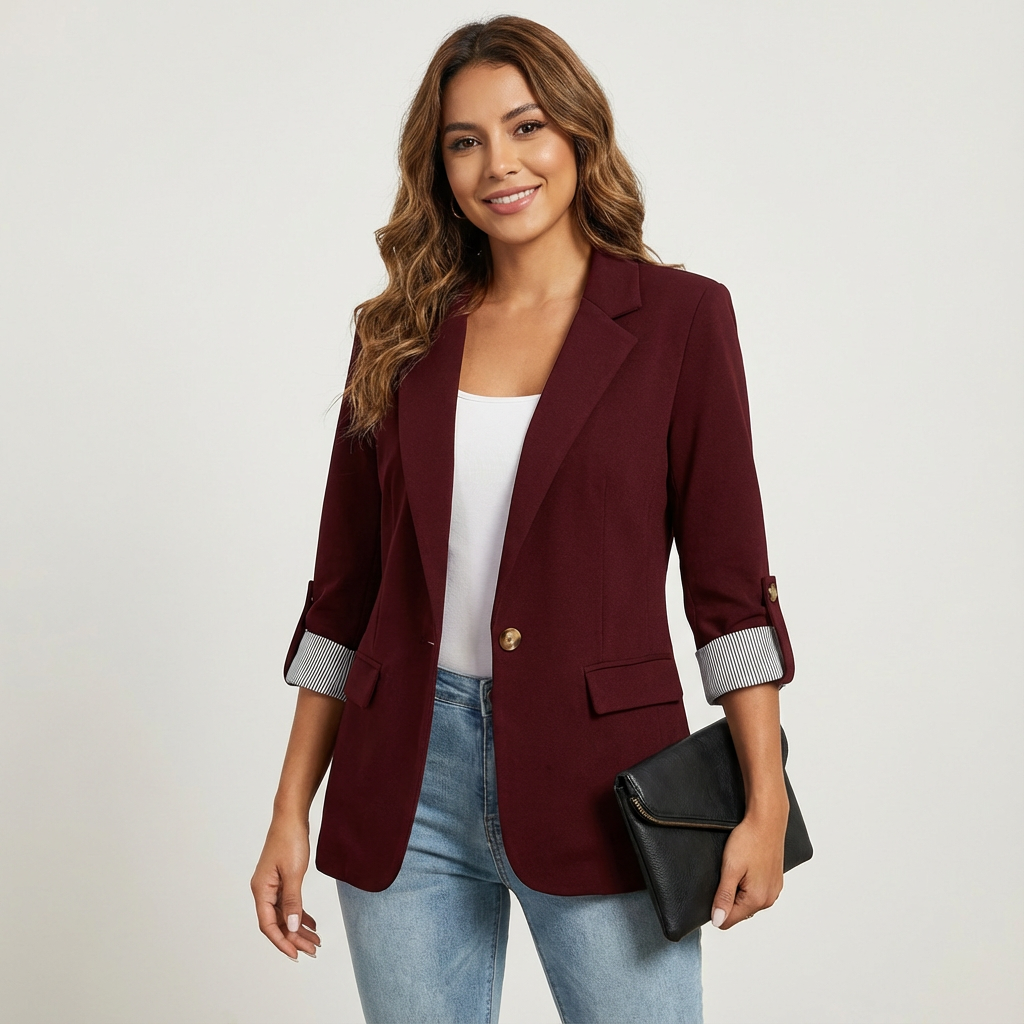 Elegant women's blazer with a fitted silhouette