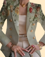 Elegante damesblazer met bloemenaccent – Valentina