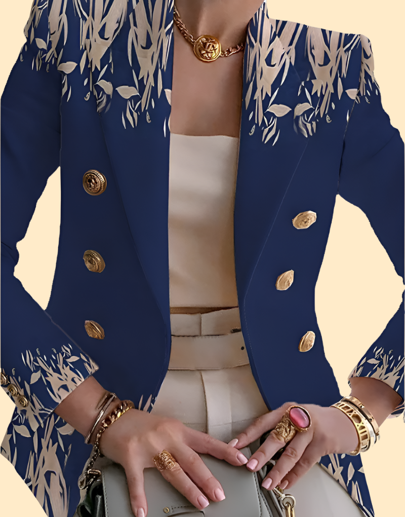 Elegante damesblazer met bloemenaccent – Valentina