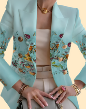 Elegante damesblazer met bloemenaccent – Valentina