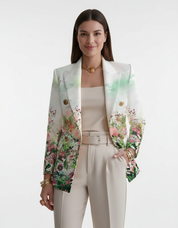 Elegante damesblazer met bloemenaccent – Valentina