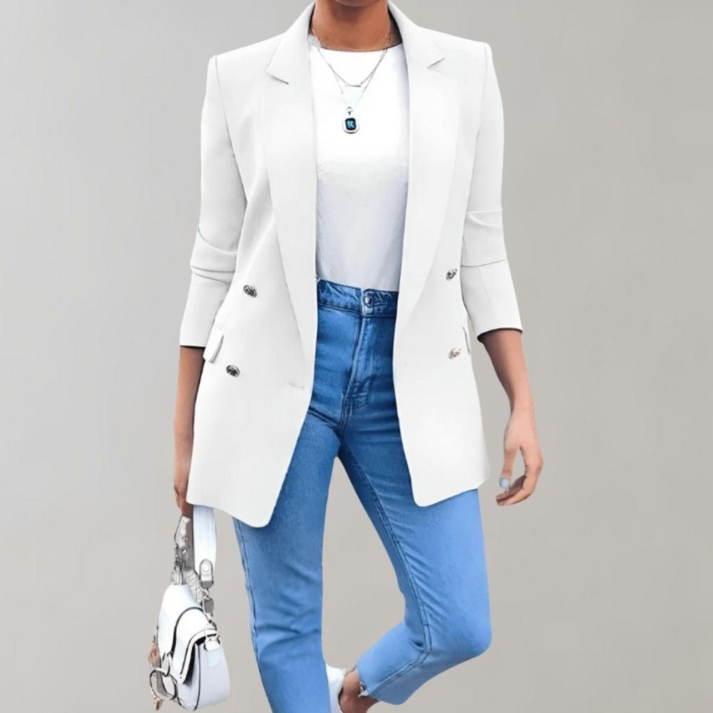 Elegante dames blazer met driekwart mouwen – Camille
