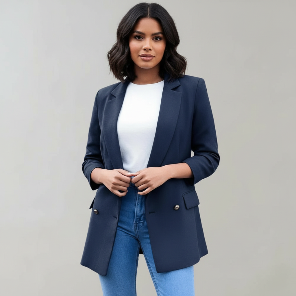 Elegante dames blazer met driekwart mouwen – Camille