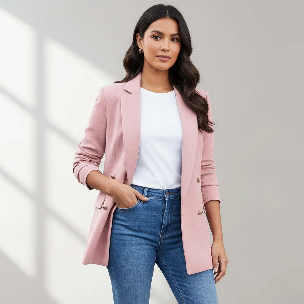 Elegante dames blazer met driekwart mouwen – Camille