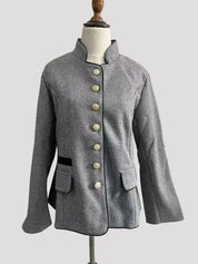 Elegante damesblazer met structuurstof en luxe knopen