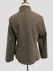 Elegante damesblazer met structuurstof en luxe knopen