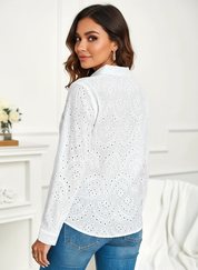 Elegante dames blouse met V-hals – Camille