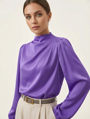 Elegante damesblouse met hoge hals - Hera