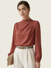 Elegante damesblouse met hoge hals - Hera