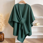 Elegante dames cape met strikceintuur – Isolde
