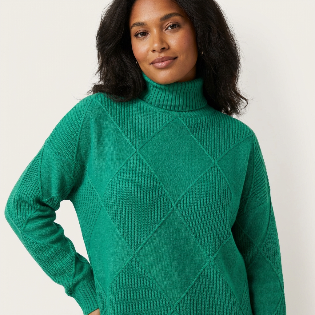 Elegante dames coltrui met ribstructuur - Alizée