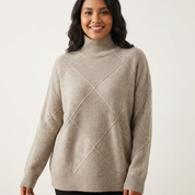 Elegante dames coltrui met ribstructuur - Alizée