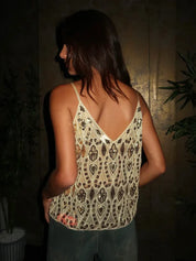 Elegante dames glitter top met luxe borduursels – Seraphina