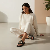 Elegante dames slippers met goud detail – Aveline