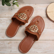 Elegante dames slippers met goud detail – Aveline
