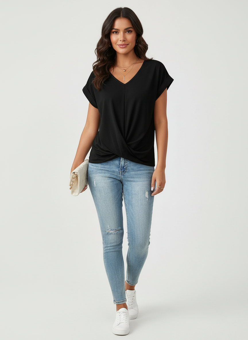 Elegante dames top met V-hals – Fleur