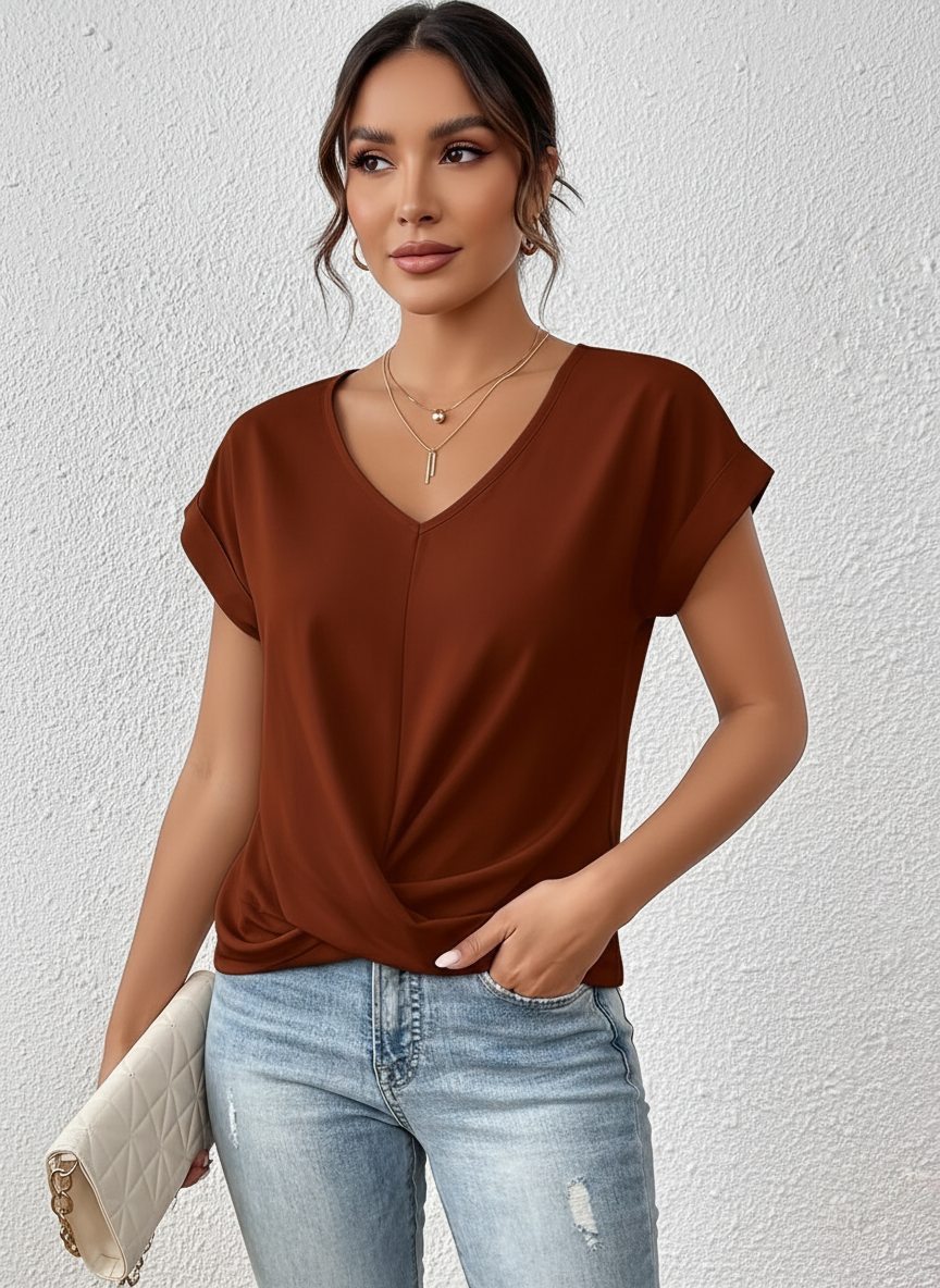 Elegante dames top met V-hals – Fleur