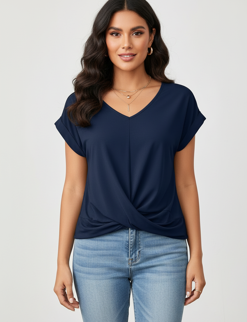 Elegant women’s top with V-neck – Fleur