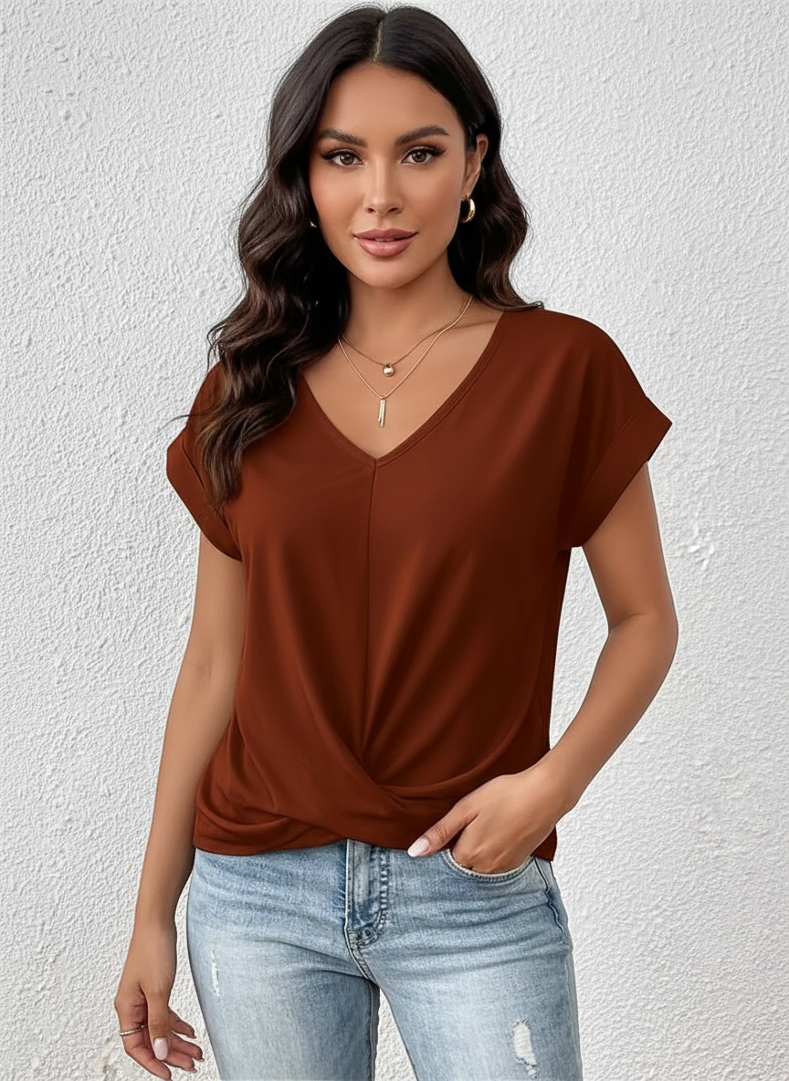 Elegante dames top met v-hals - Alessia